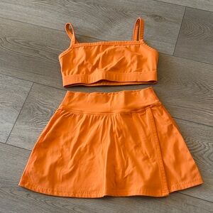 AKIRA Orange Skirt Set